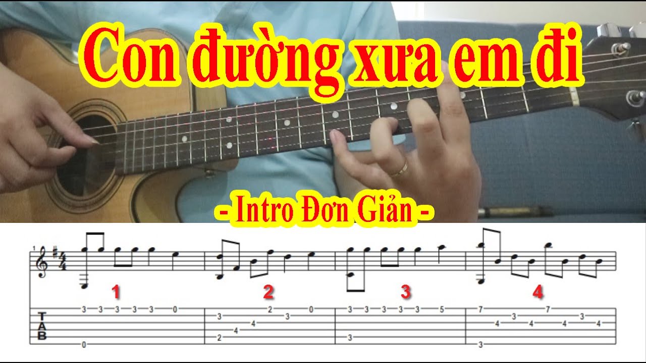 Intro Con đường xưa em đi  - Intro Guitar Đơn Giản