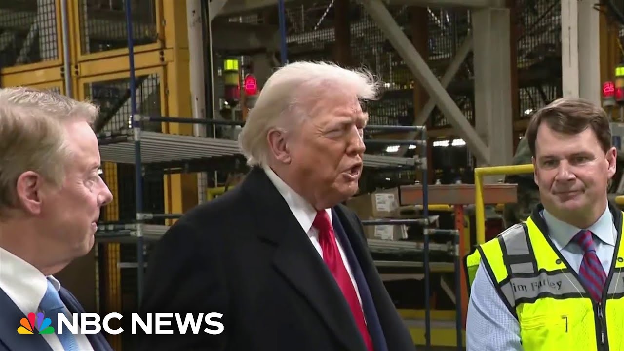 President Trump touts economic progress in visit to Ford plant