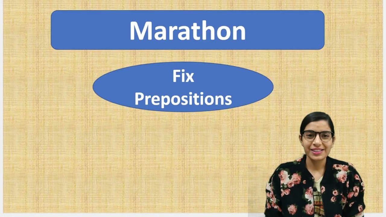 Marathon II Fix Prepositions II Learn With Rajani II Rajani Saini II