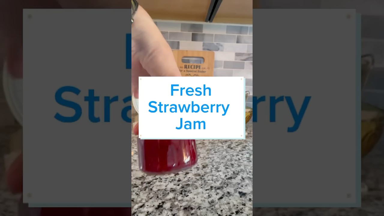 Fresh strawberry jam. 