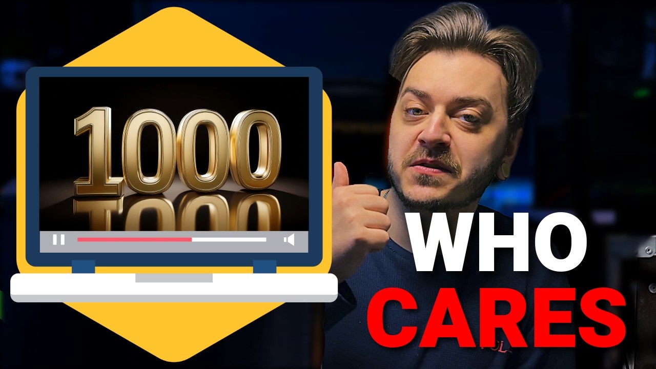 Why Hitting 1000 Subscribers DOESN'T Matter (Hit It Faster By Not Caring...)