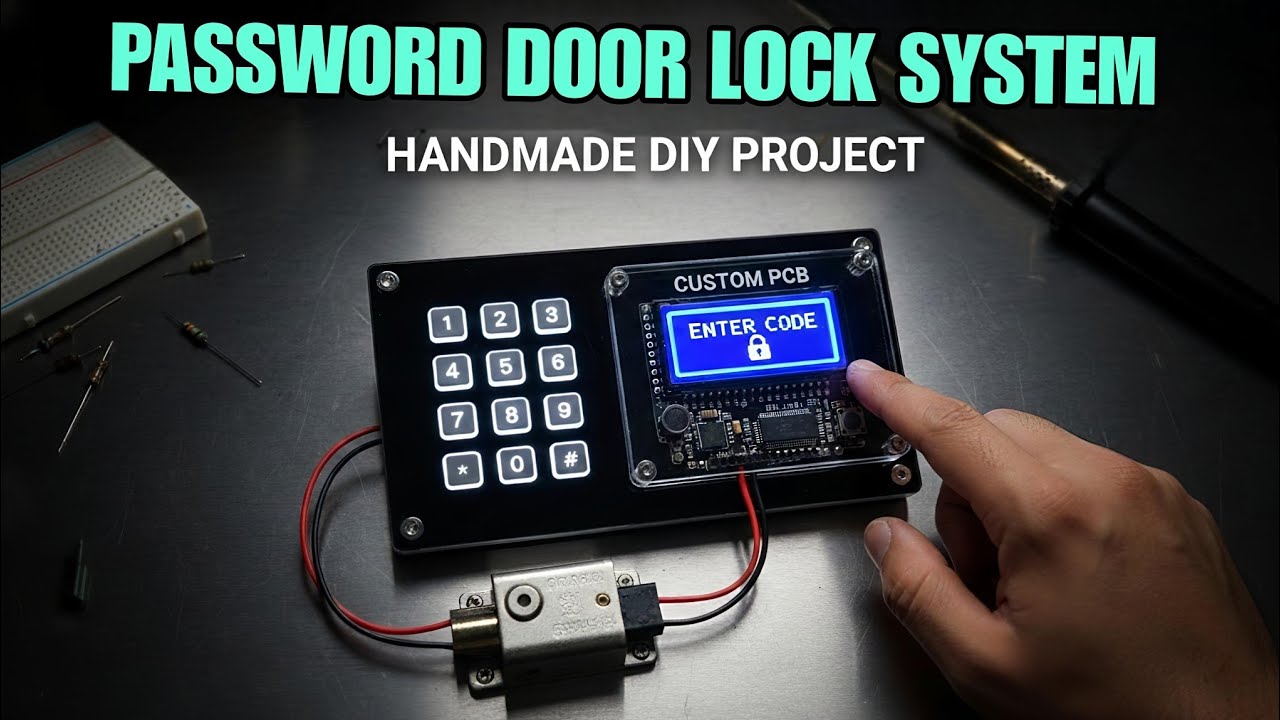 How to Make Password Door Lock System | DIY Electronic Door Lock Using PCB