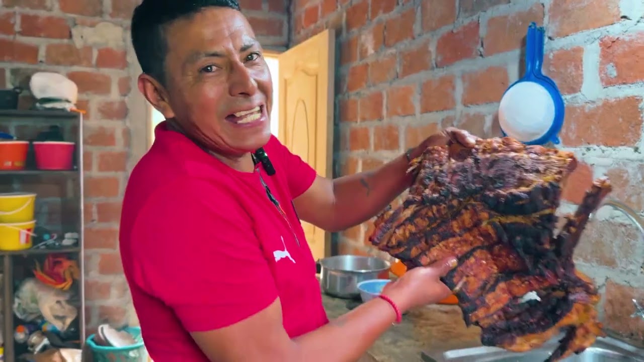 Hoy nos comimos junto a mis hijas esta costilla a puras brazas, Que emocióooon