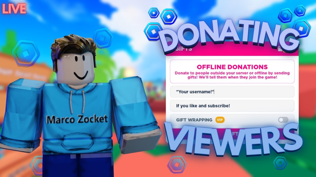 Pls Donate Live Donating To Viewers! (100 Robux = TTS GIFTS)