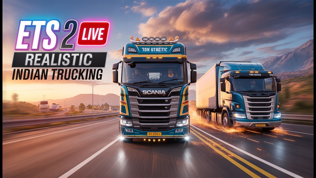 ETS 2 LIVE 🔴 Indian Truck Simulator | Realistic Driving Gujarat Highway | ETS @ Gameplay #ets2