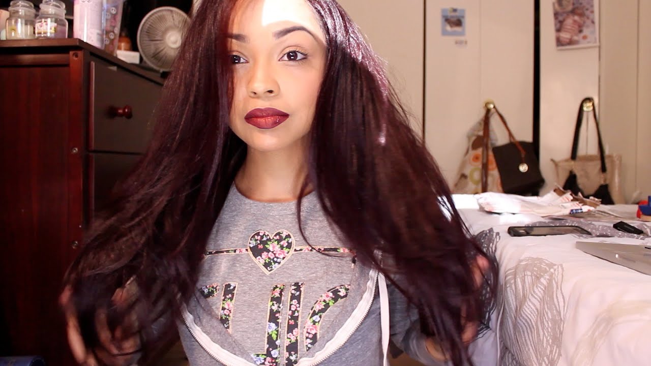 Burgundy Hair for Fall - FridayNightHair.com Review- GLS11 99J