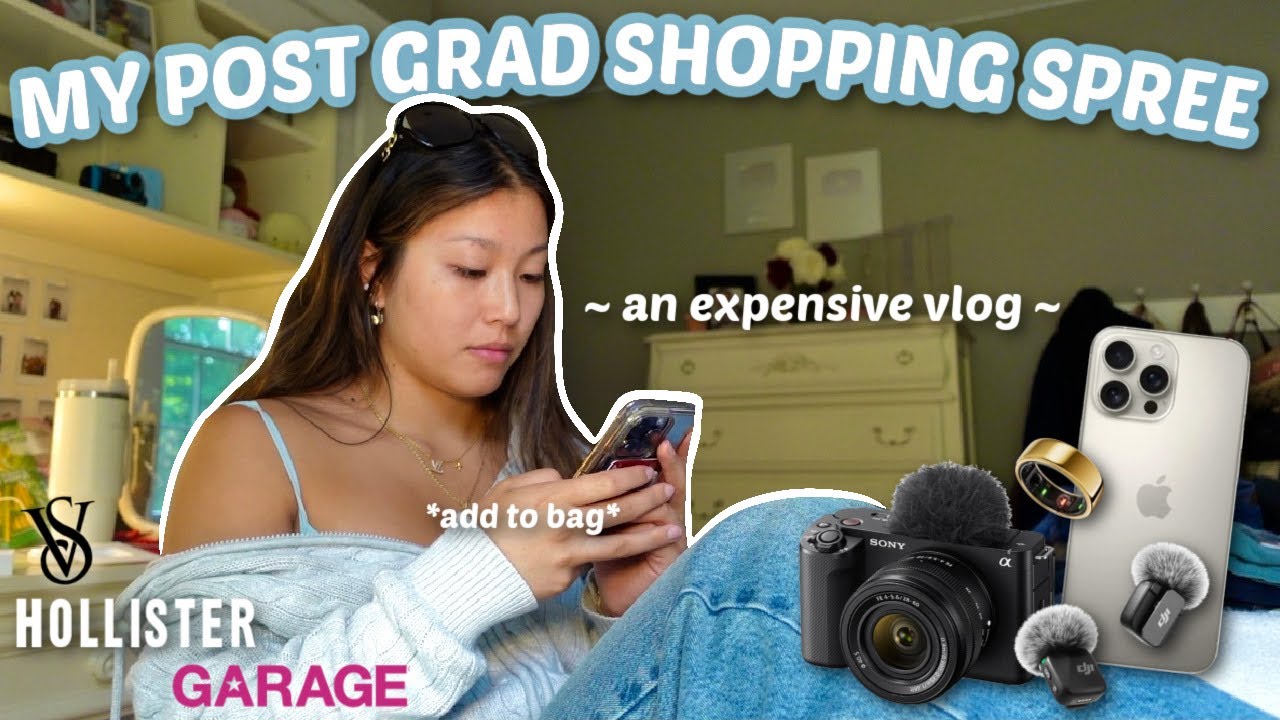 MY POST GRAD SHOPPING SPREE! ~ a treat yourself kind of vlog & haul (tech, health, clothes, & more!)