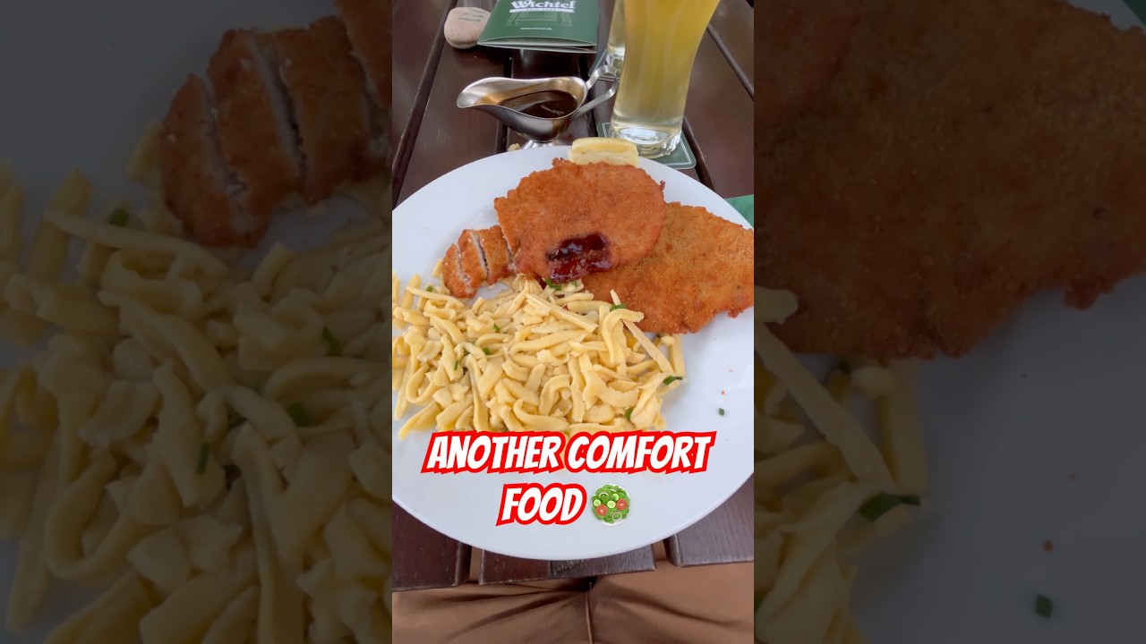 Ещё одна еда для души 🍲 Пробовали? #шницель #шпецле #свинина #швебский #панированный
