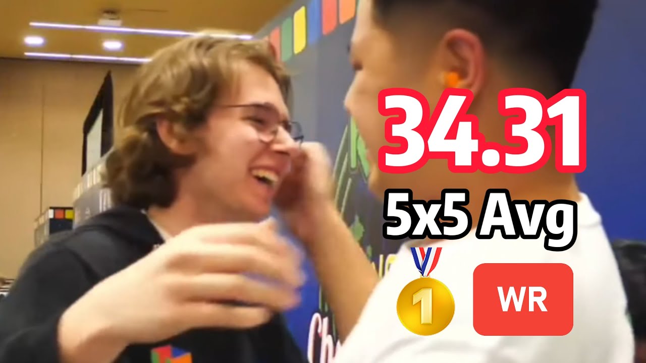 🏆34.31 5x5 WR Winning Avg Tymon Kolasinski🇵🇱 | Rubik's WCA World Championship 2025