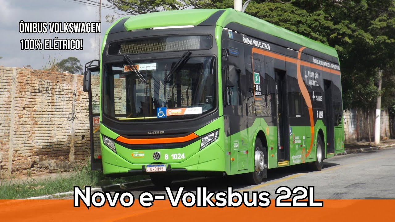 Ônibus SP | Conheça o Novo Caio e-Millenium e-Volksbus 22L da Transppass em Operação