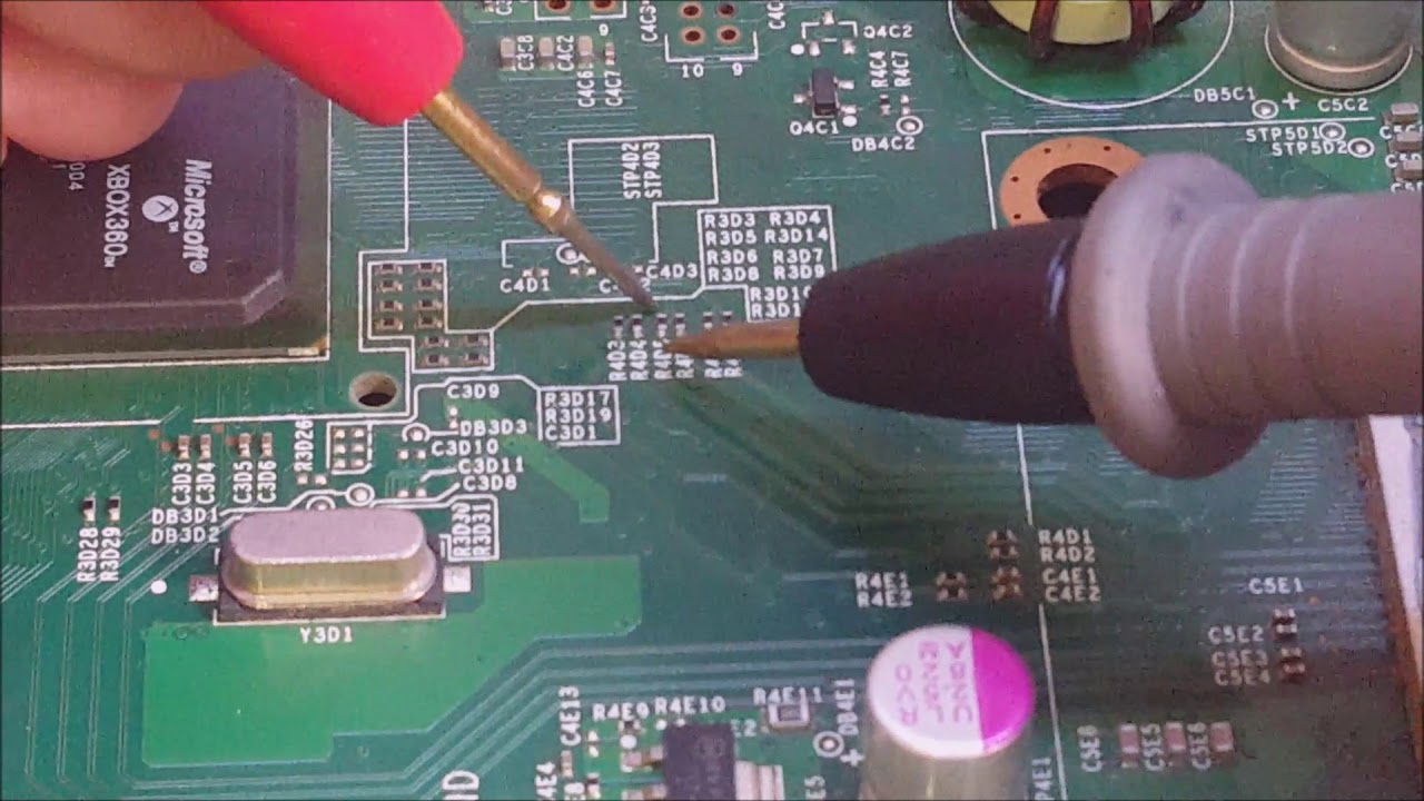 XBOX 360 SLIM - LUZ VERMELHA ERRO 0013 - RESISTOR ABERTO