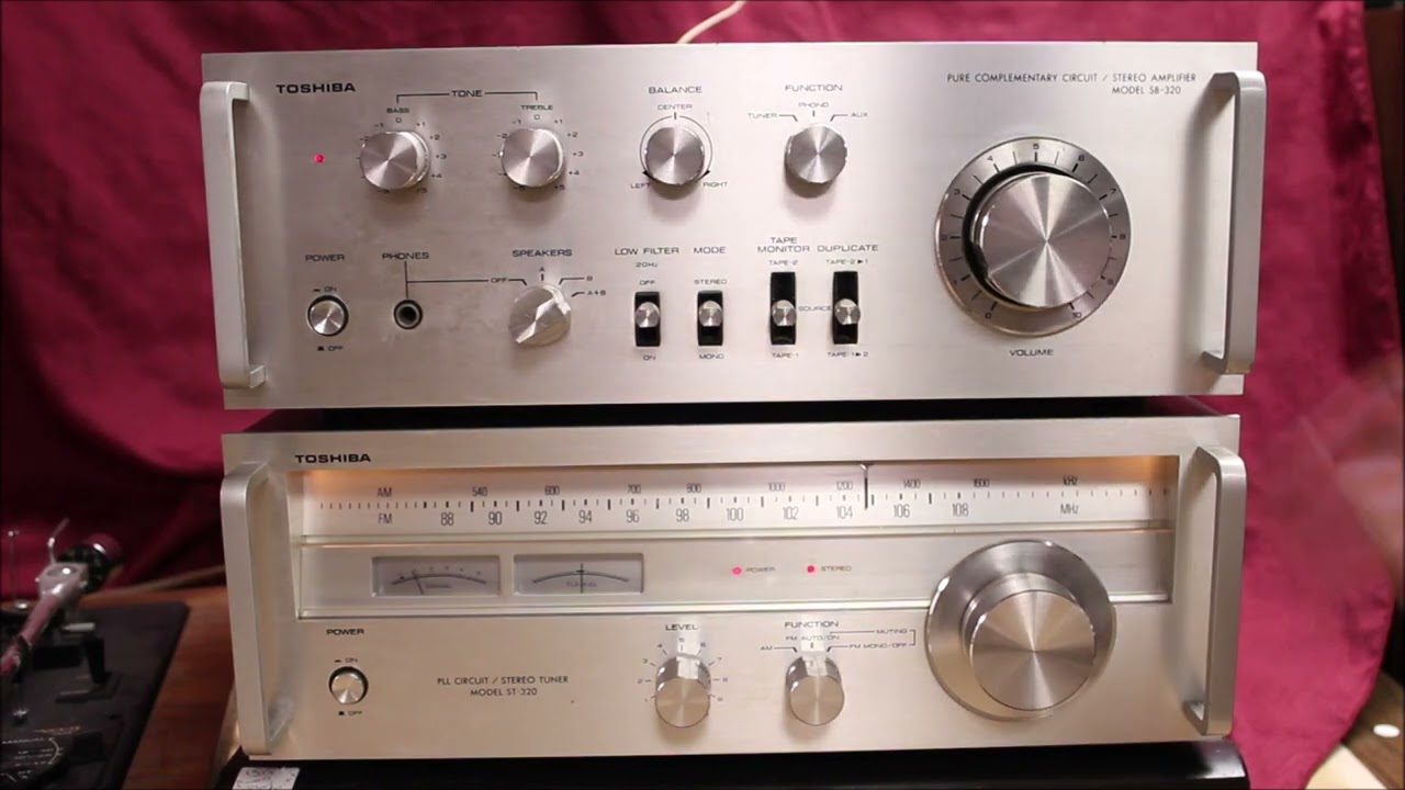 Vintage Toshiba 320 Amp / Tuner Demo