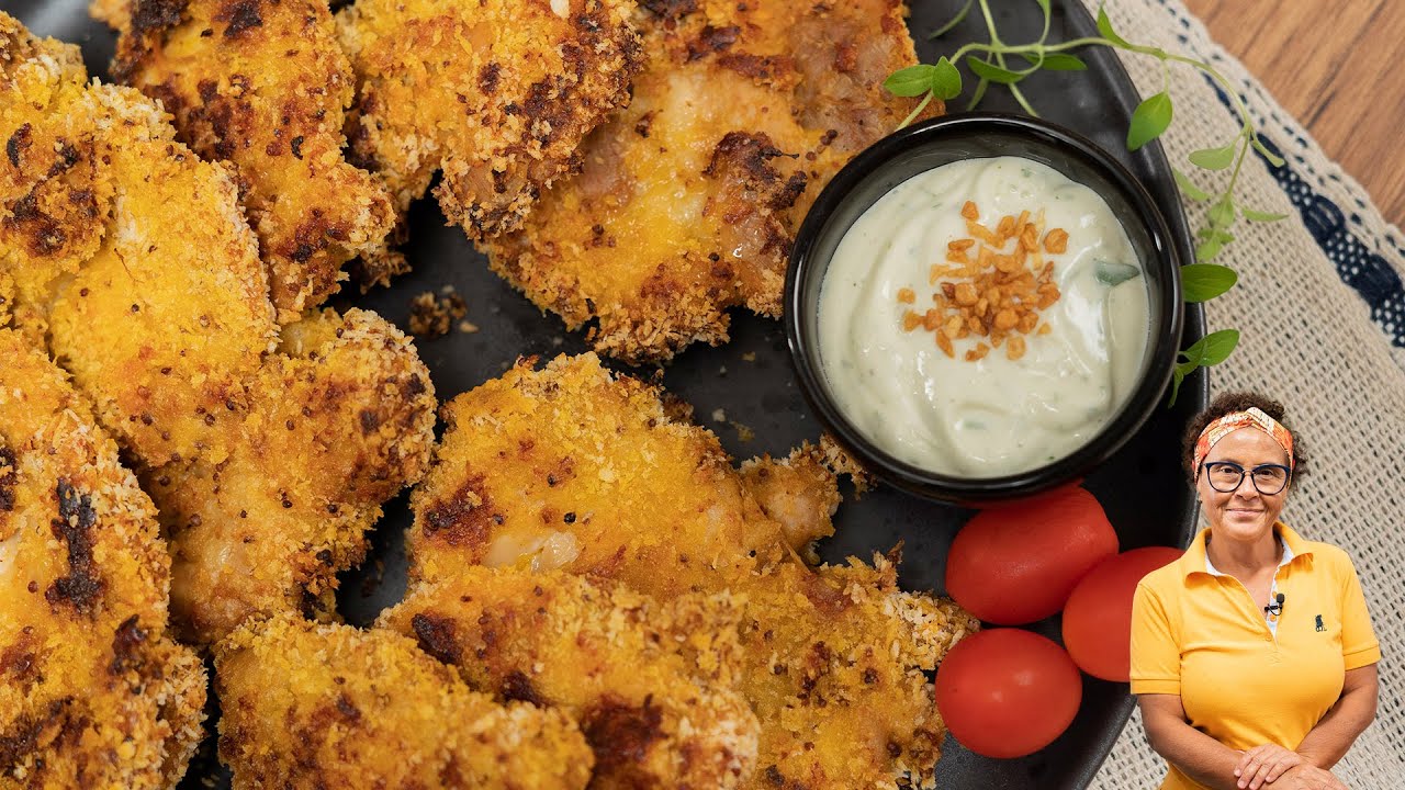 FRANGO CROCANTE SEM FRITURA INESQUECÍVEL! E TEM UMA SURPRESINHA BÔNUS NO FINAL.