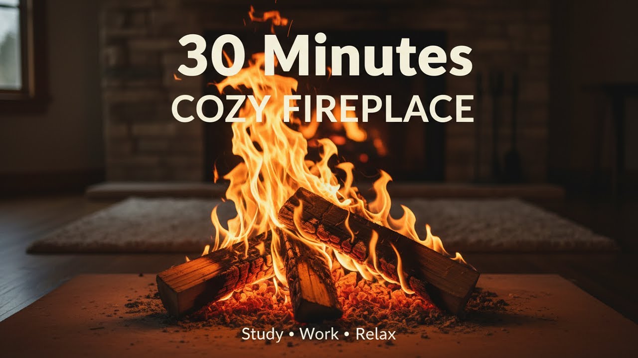 Winter Fireplace Comfort - 30 Minutes for Study, Work & Relaxation ASMR