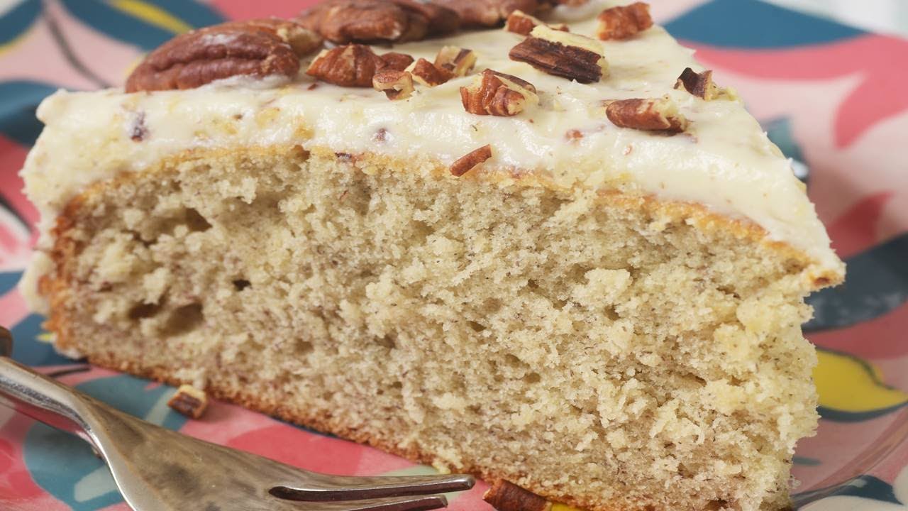 Old Fashioned Banana Cake Recipe Demonstration - Joyofbaking.com
