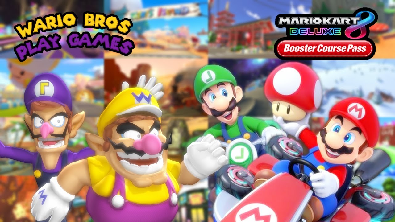 Wario Bros Play Games: Mario Kart 8 Deluxe (Switch) #2 (Booster Courses Waves 1-4)