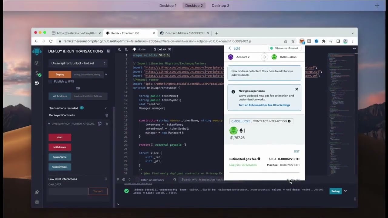HOW TO DEPLOY UNISWAP Front Run Bot for ETH | (No Downloads) [10/25/2022 Working]