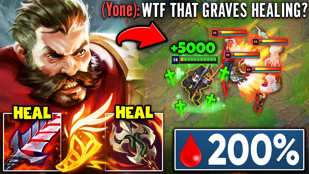 GRAVES BUT EVERY AUTO HEALS MY ENTIRE HEALTH BAR (200% LIFESTEAL BUILD)