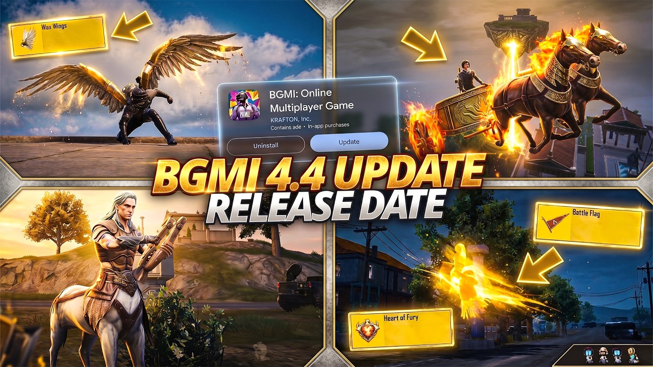 TOP 10 NEW CHANGES AND FEATURES IN NEW BGMI 4.4 UPDATE 🔥 BGMI UPDATE 4.4 RELEASE DATE.