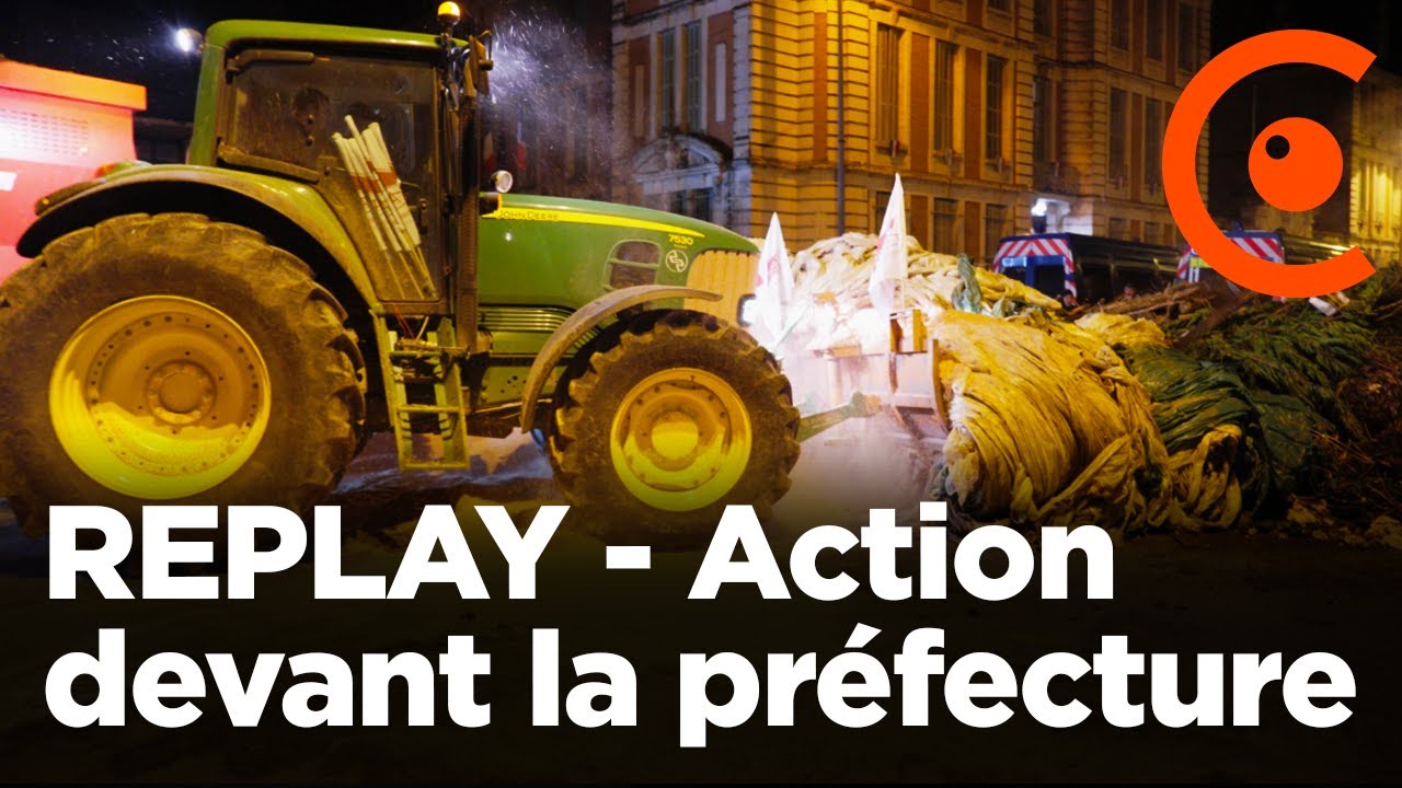 🔴🚜 REPLAY - Les agriculteurs ciblent la préfecture de Montauban face aux forces de l'ordre