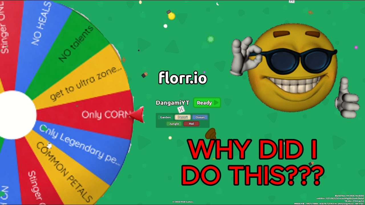 FLORR.IO but a wheel decides my fate; gone wrong😭