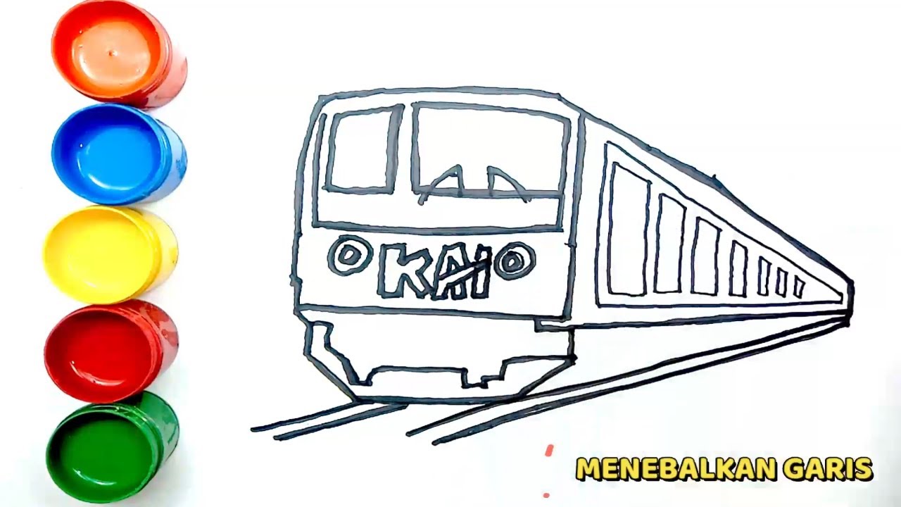 TUTORIAL MENGGAMBAR DAN MEWARNAI KERETA API INDONESIA DENGAN MUDAH