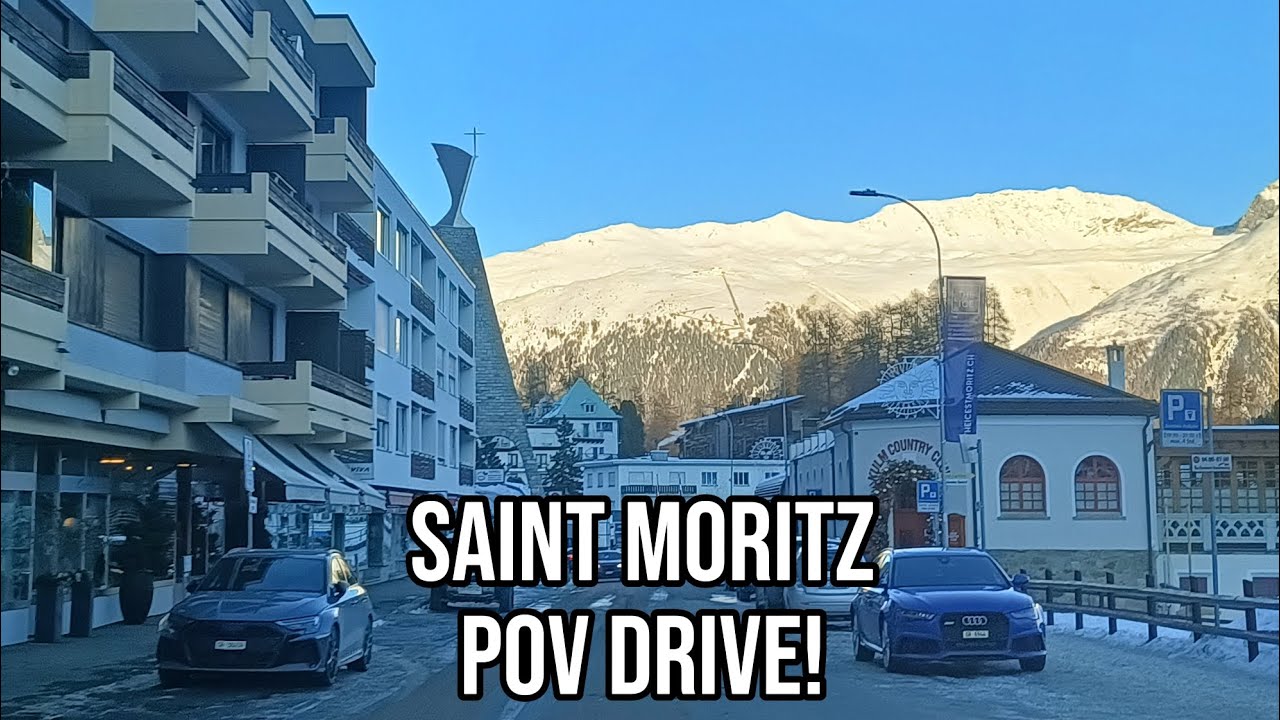 🤩😮DRIVING IN SAINT MORITZ! (VERY BEAUTIFUL!) #driving #fyp #viral #switerland