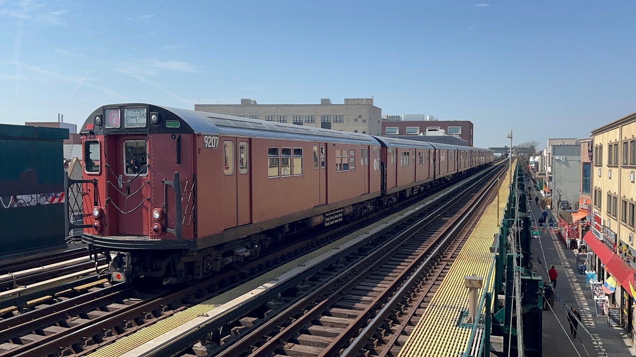 IRT Flushing Line: Manhattan and Flushing bound (7) Trains @ 103rd St (R33ML, R36ML, R36WF, R188)