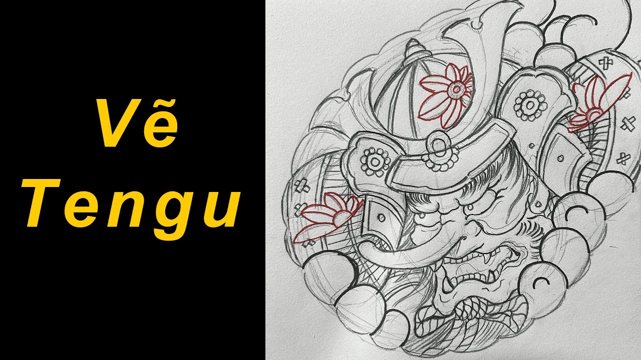 Vẽ Mẫu Hình Xăm Tengu | Tasu Studio