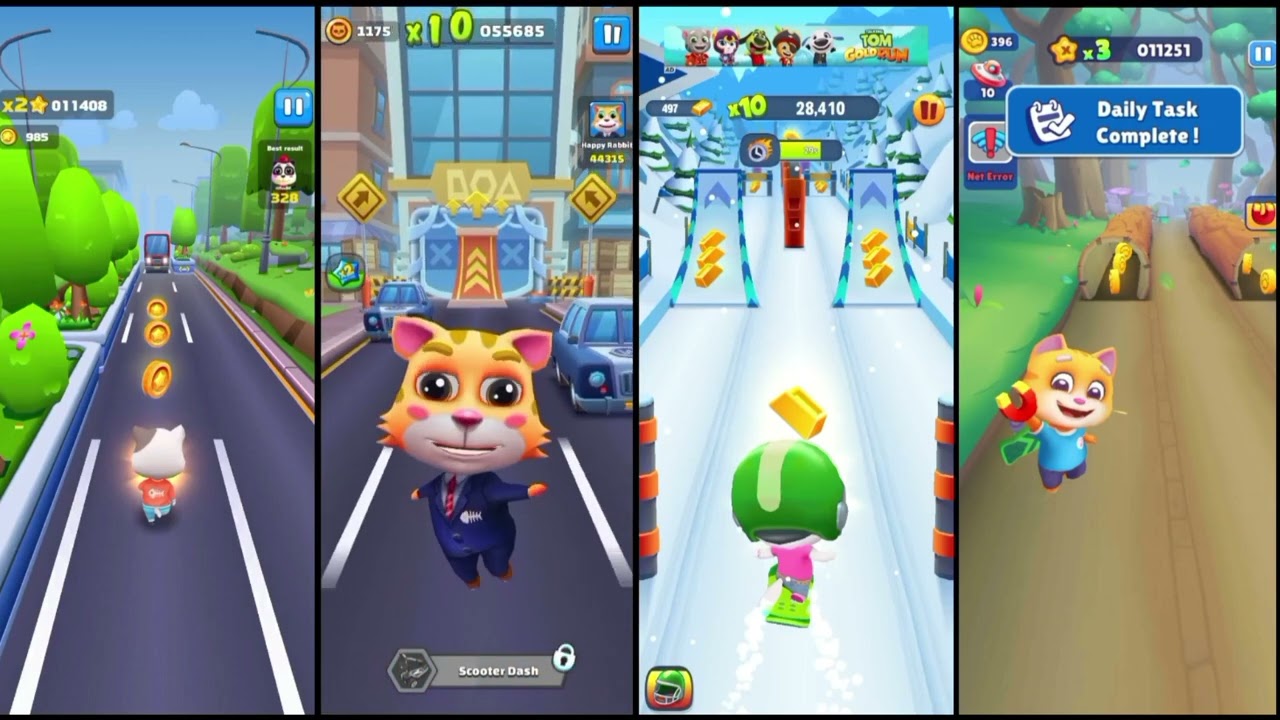 Pet runner 🆚 cat runner 🆚 talking tom gold run 🆚 runner pet gameplay 