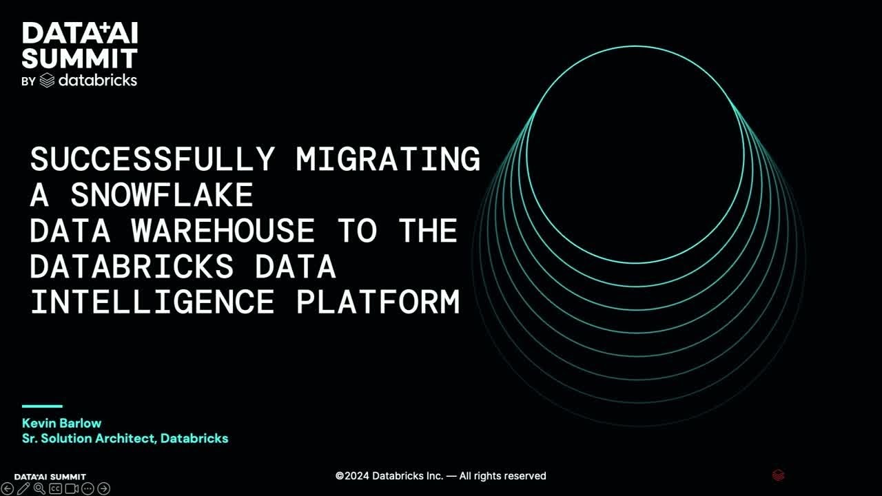 Successfully Migrating a Snowflake Data Warehouse to the Databricks Data Intelligence Platform