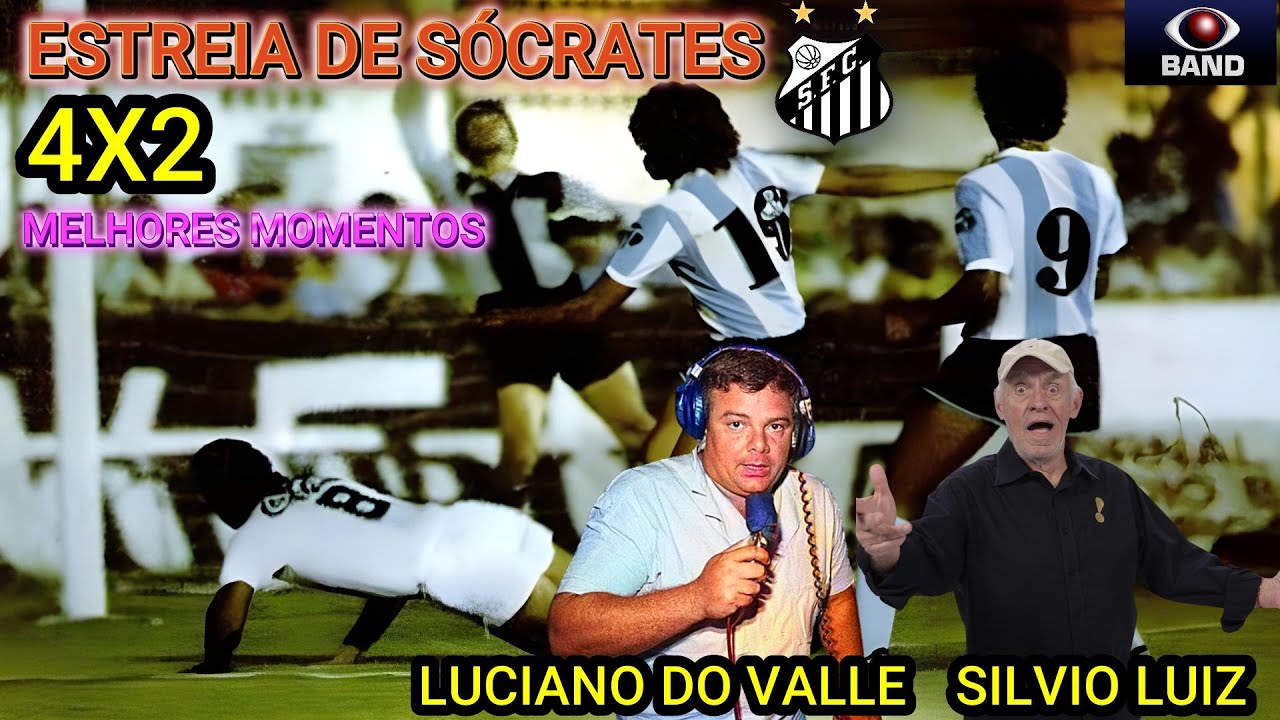 O jogo de estreia de Sócrates pelo Santos em 1988