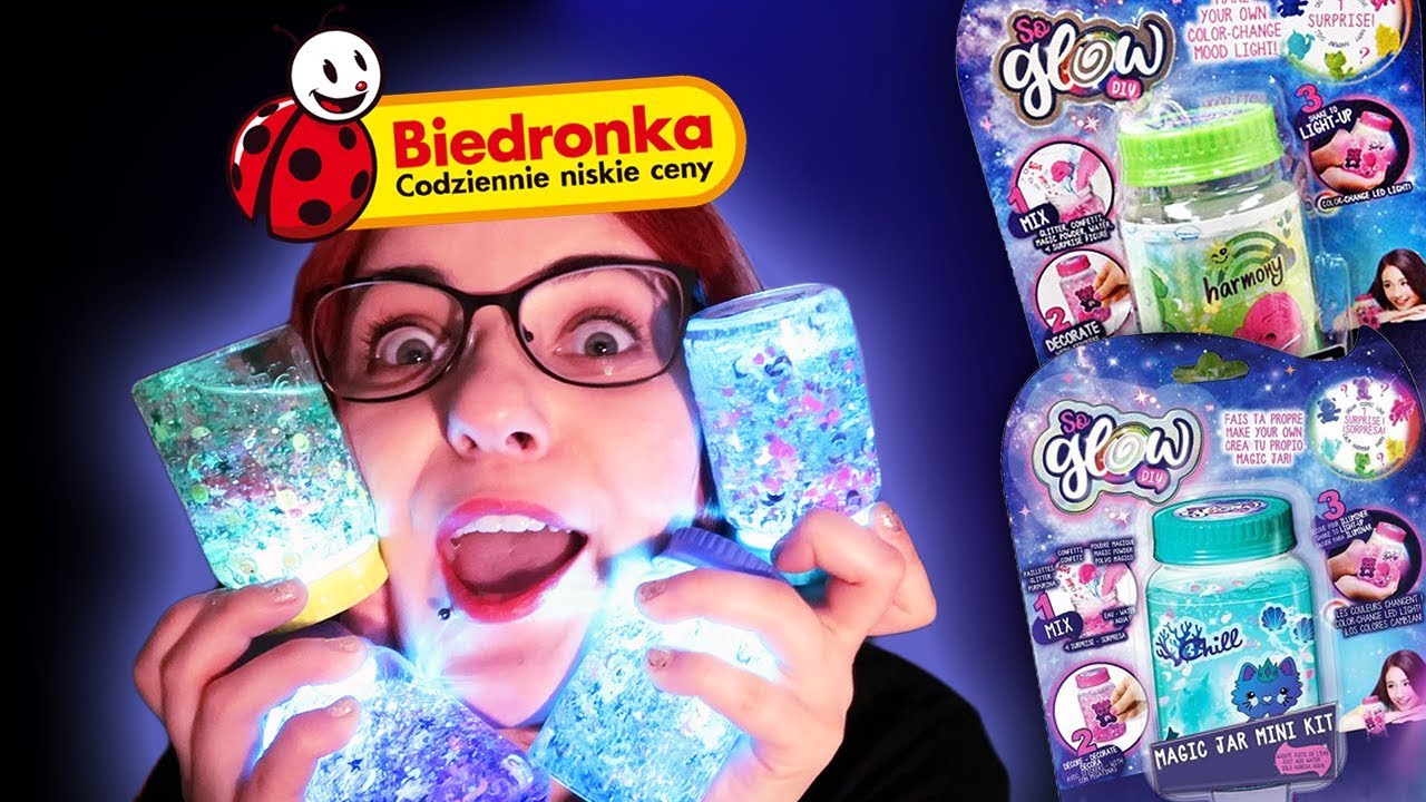 MAGICZNY ŚWIECĄCY SŁOICZEK Z BIEDRONKI 💡 TO NIE SLIME? 😡 ZABAWKA So Glow DIY