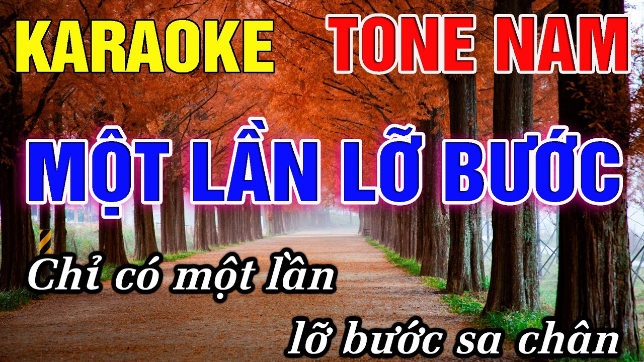 Một Lần Lỡ Bước Karaoke Tone Nam Karaoke Đức Duy - Beat 2026