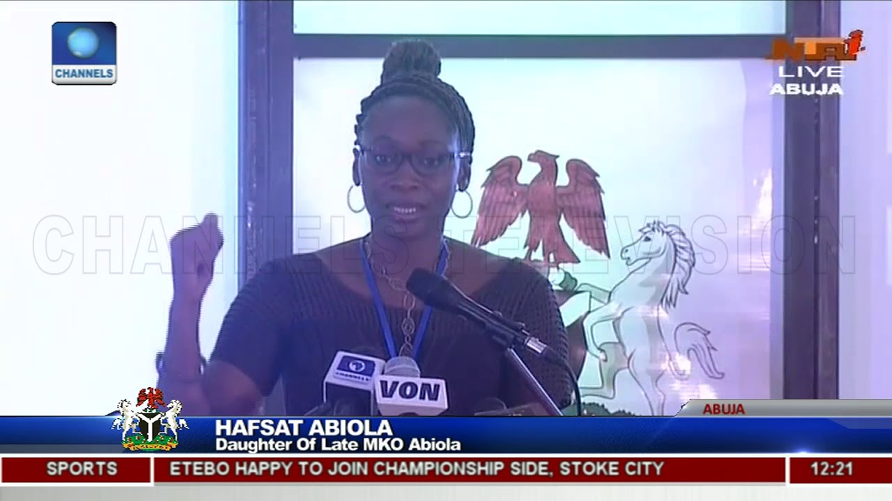 Hafsat Abiola Apologises On Behalf Of Late MKO Abiola To Buhari
