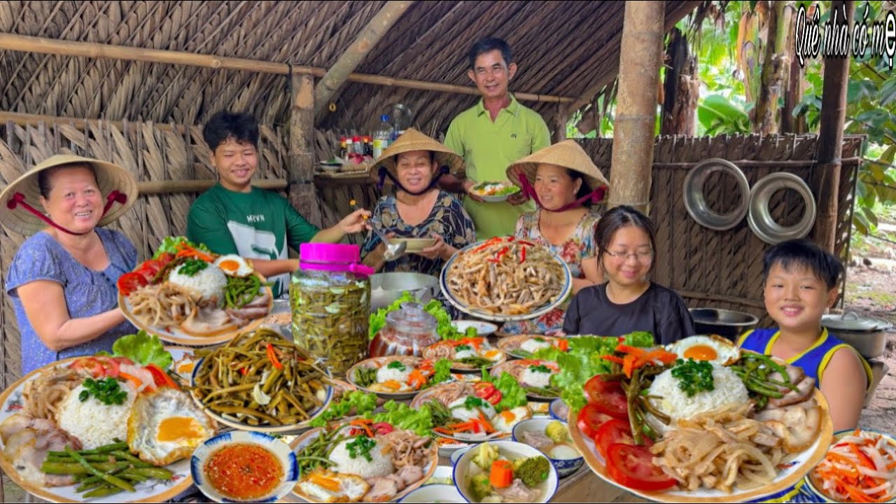 Cơm Tấm Bì Trứng Thịt Khìa, Dưa Chua | Quán Cơm Gia Đình Nhộn Nhịp Cả Vùng Quê || Broken rice wrap