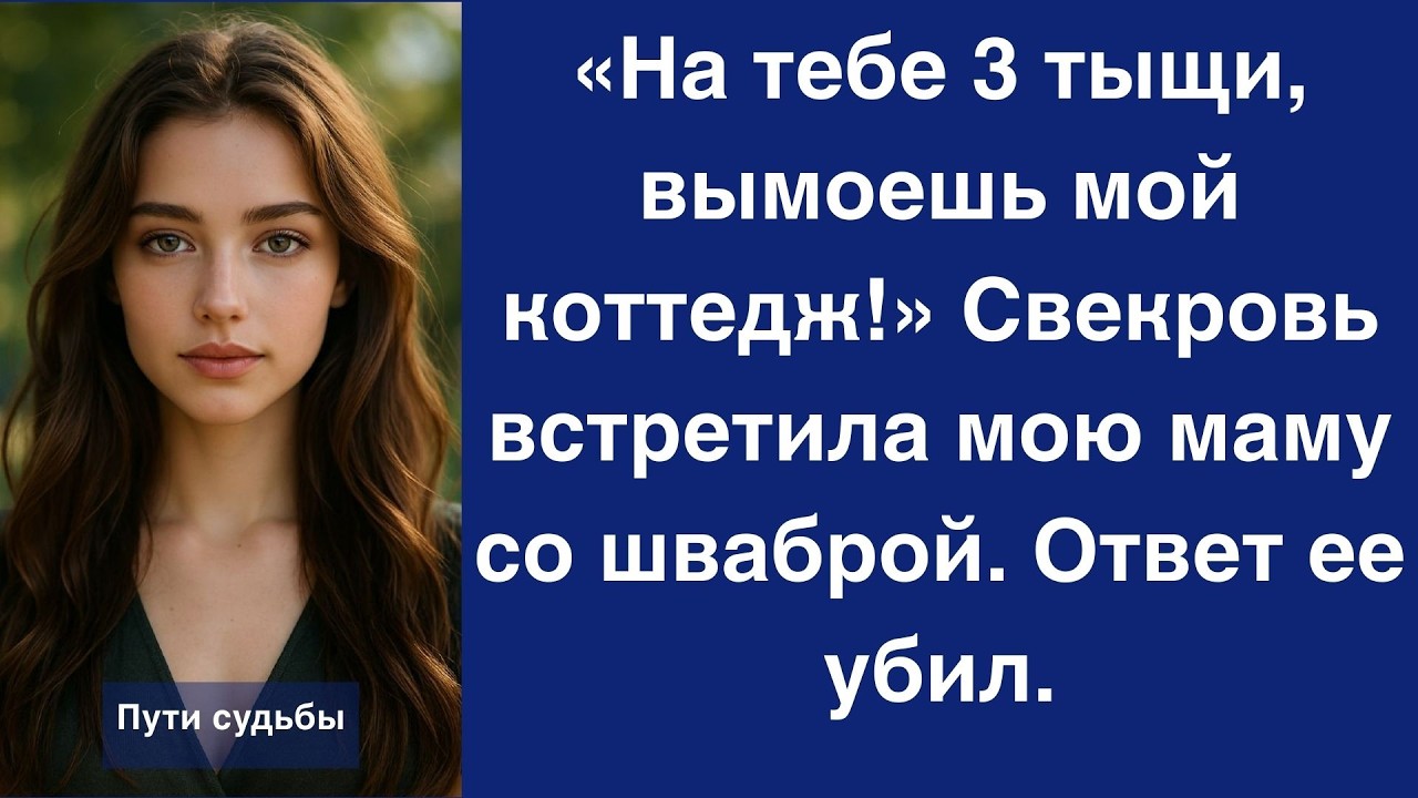«На тебе 3 тыщи, вымоешь мой коттедж!» Свекровь встретила мою маму со шваброй  Ответ ее убил
