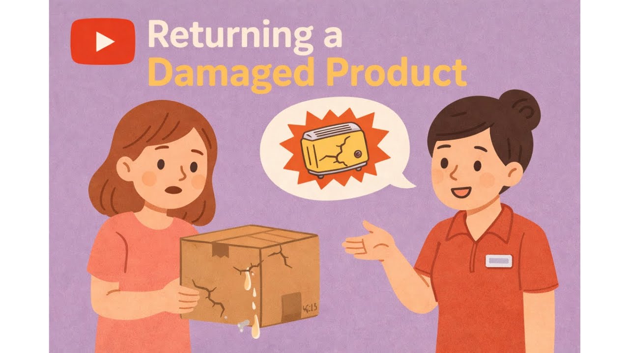 Daily English Conversations | Returning a Damaged Product – Shadowing Exercise – Repeat After Me 🔄📦💬
