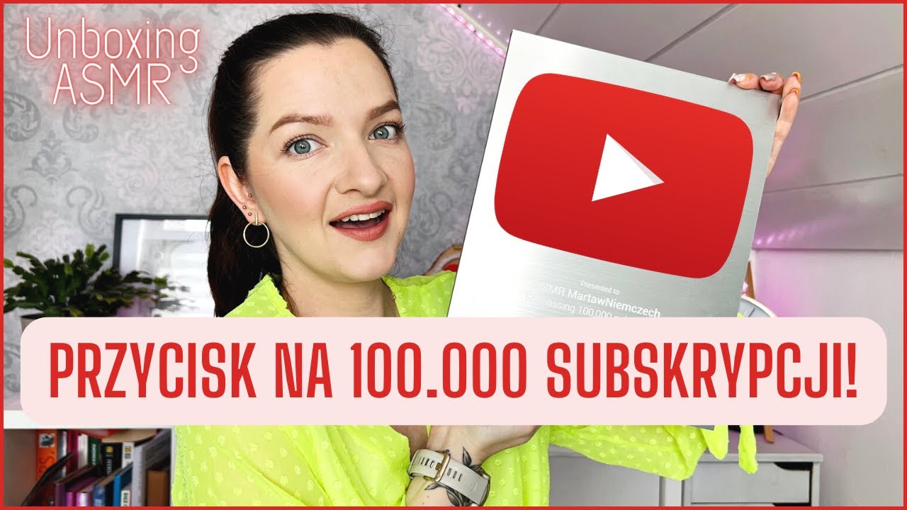 YOUTUBE PLAY BUTTON UNBOXING! 💥 Rozpakowuję Przycisk Na 100.000 Subskrypcji! &bull; ASMR Po Polsku