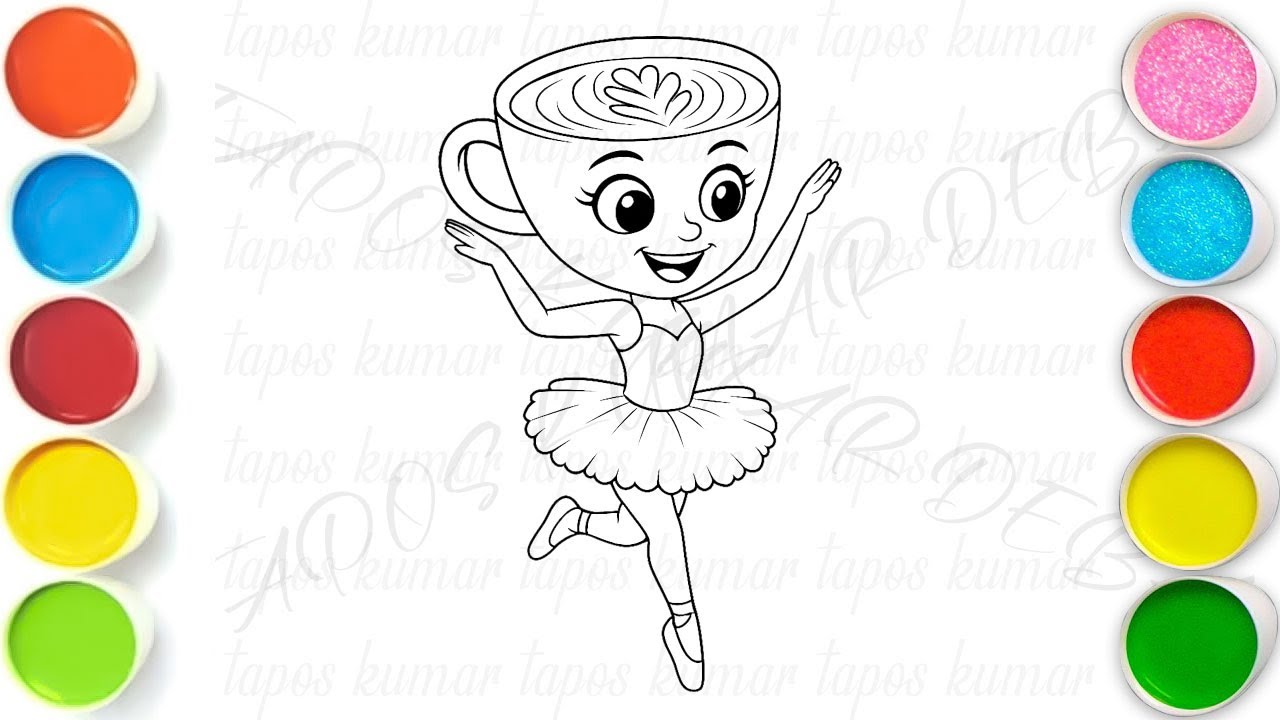 Ballerina Cappuccina Drawing, Painting & Coloring For Kids and Toddlers_ Kids Art