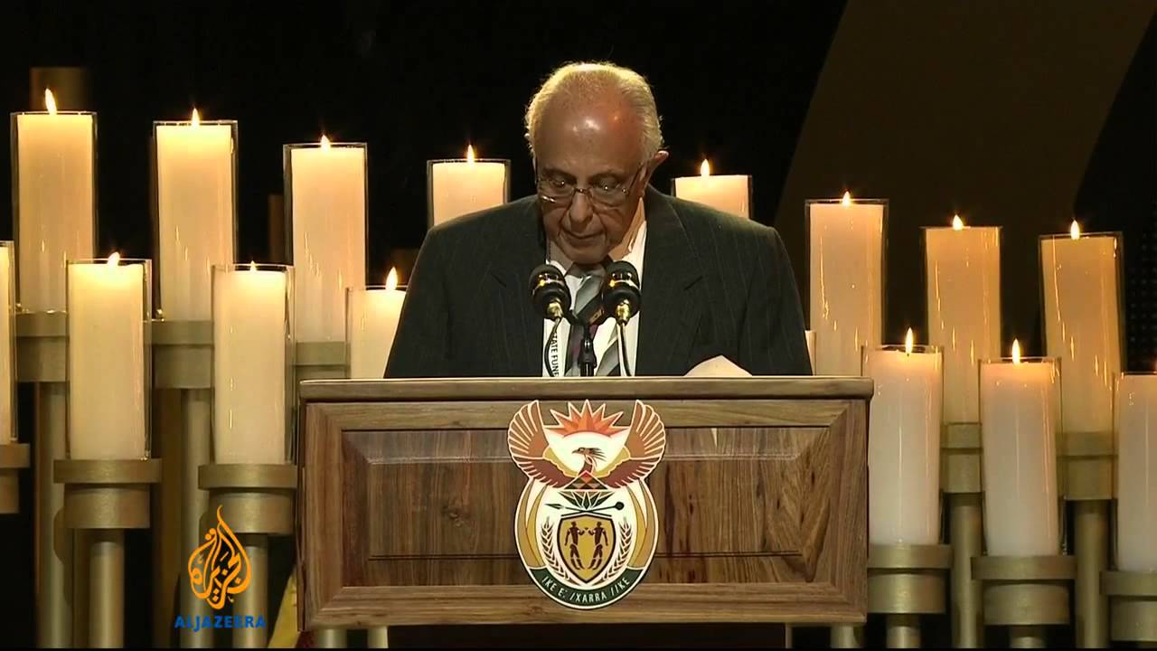 Mandela's fellow inmate gives emotional speech