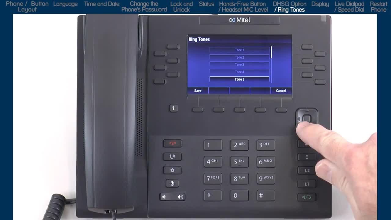 Mitel 6869i Phone: Ring Tones