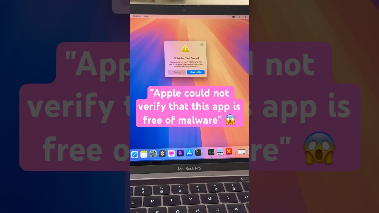 Не удаётся открыть приложение на Mac из-за этого пугающего предупреждения? Вот что делать. #шорты