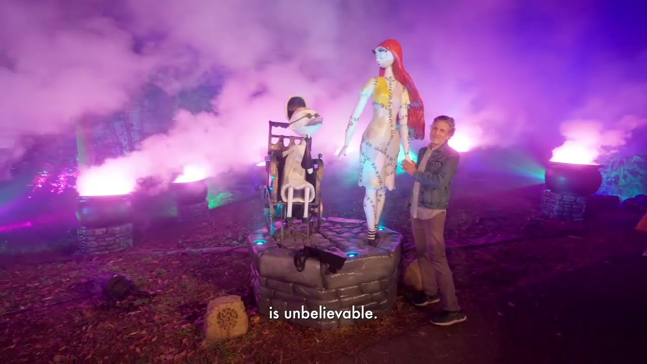 Chris Sarandon Visits 'The Nightmare Before Christmas' Light Trail at the New York Botanical Garden