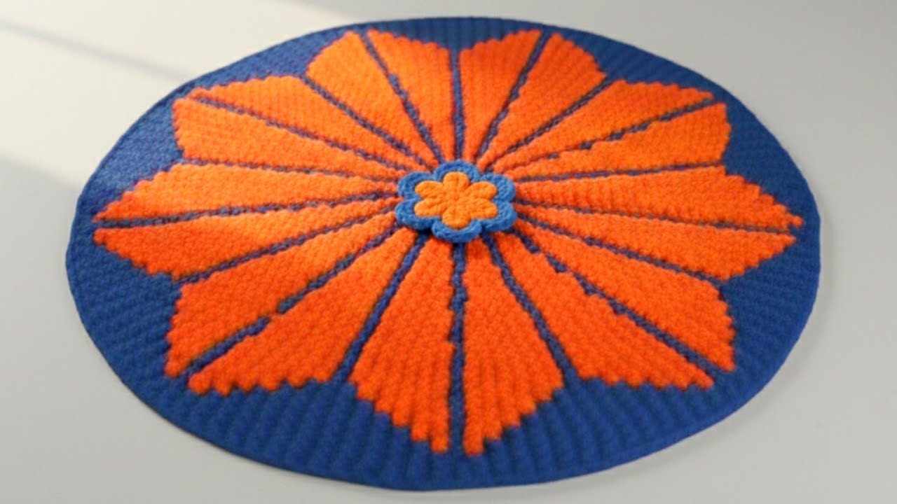 पुरानी साड़ी से बनाएँ कमल जैसा सुंदर पायदान | Lotus Flower shape doormat from old saree |Design No 16