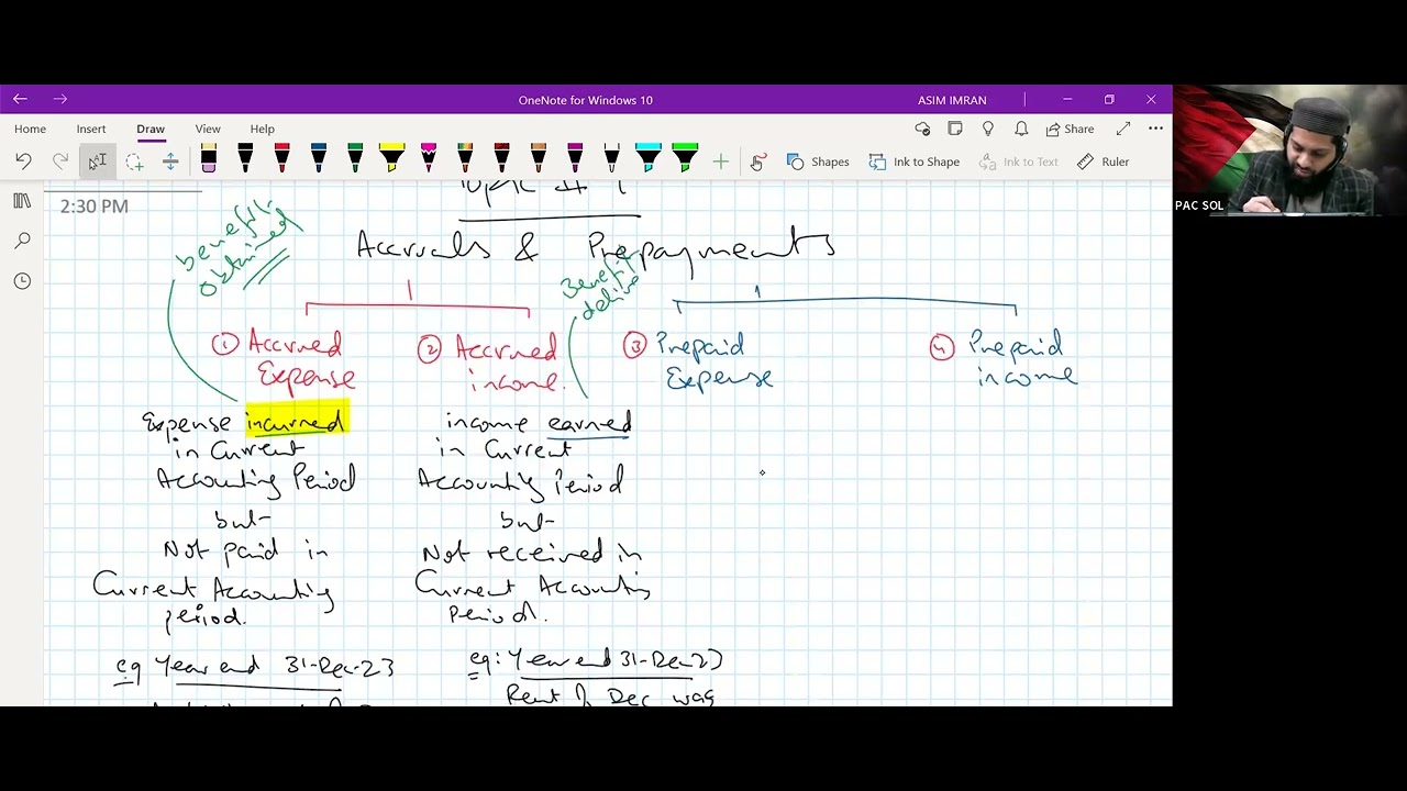 Accruals & prepayments from scratch | PRC 4 Lecture 72 | Sir Daniyal Zahid