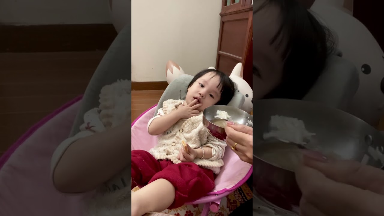 Em Chip ăn mì gạo