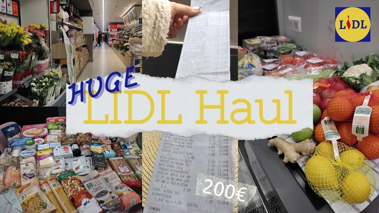 Huge LIDL Shopping | Ψώνια Αξίας 200€ | Supermarket Haul | Grocery Prep | Jane Pap