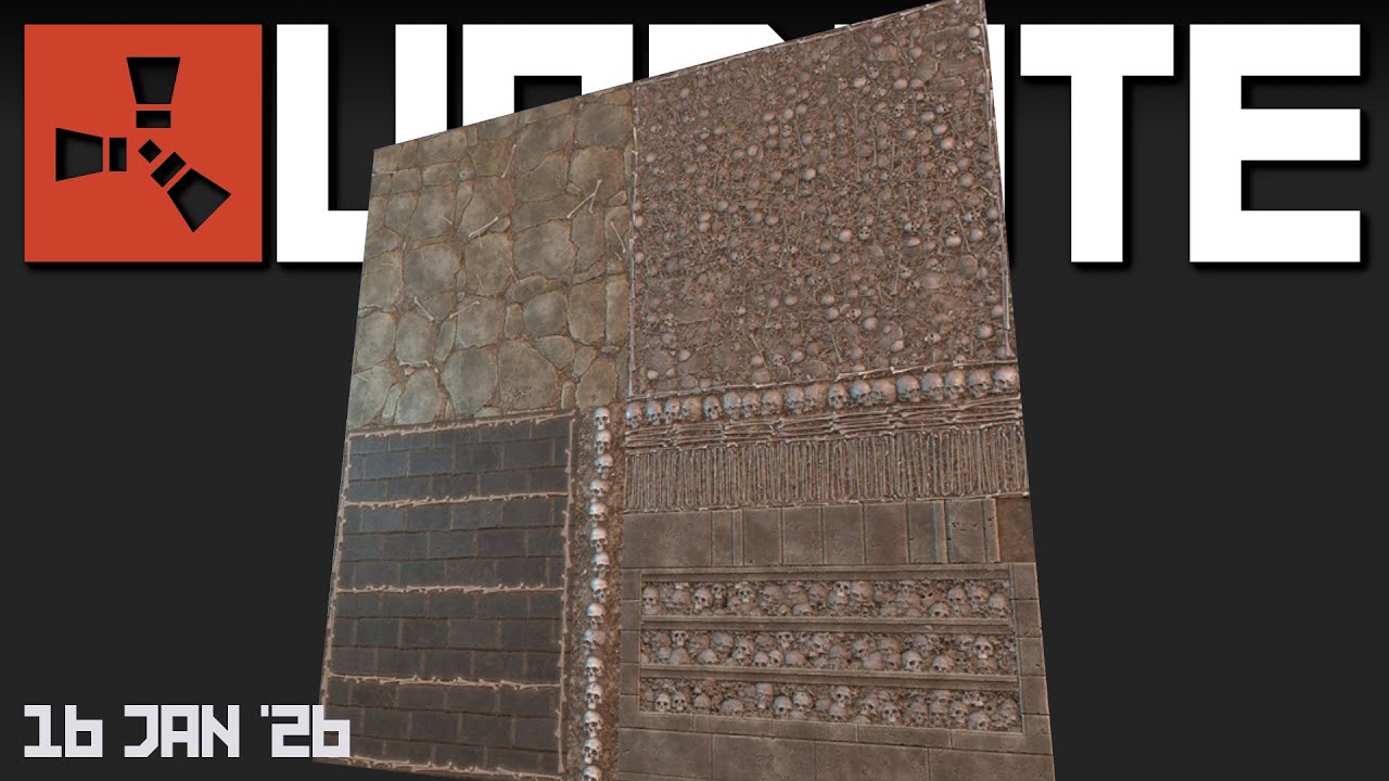 Crypt building skin, Uzi 9mm | Rust Update 16th January 2026