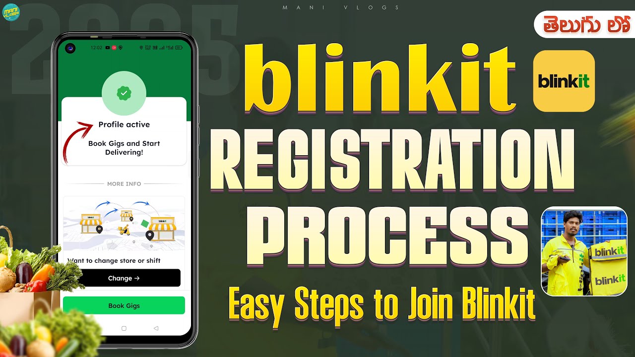Blinkit Delivery partner Registration Step by Step process in telugu